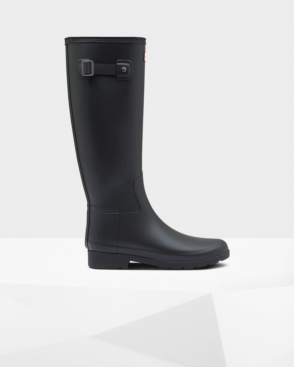 Womens Hunter Tall Rain Boots Black - Refined Slim Fit - 6843701-VQ